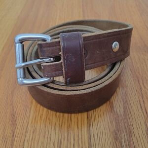 Men's Brown Leather Belt High Quality Thick Size 42 Classic Everyday 1.25" Width